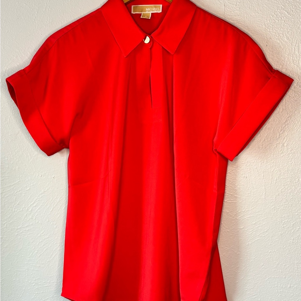 Michael Kors Short Sleeve Blouse Size Medium